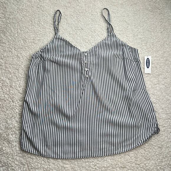 Old Navy Tops - Old Navy Blue and White Stripe Adjustable Tank Small